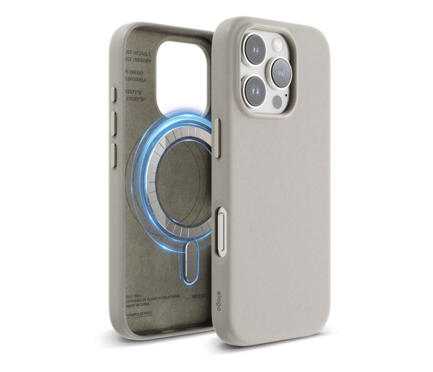 Elago Magnetic Leather do iPhone 16 Pro Light Grey ES16MSLE63PRO-LGY - 1278741 - zdjęcie